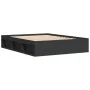 Black bed frame 160x200 cm by vidaXL, Beds and slatted bases - Ref: Foro24-3203874, Price: 149,58 €, Discount: %