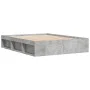 Estructura de cama gris hormigón 160x200 cm de vidaXL, Camas y somieres - Ref: Foro24-3203876, Precio: 199,30 €, Descuento: %