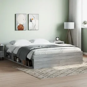Sonoma gray bed frame 140x190 cm by vidaXL, Beds and slatted bases - Ref: Foro24-3203906, Price: 140,98 €, Discount: %
