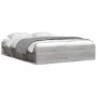 Estructura de cama gris Sonoma 140x190 cm de vidaXL, Camas y somieres - Ref: Foro24-3203906, Precio: 140,95 €, Descuento: %