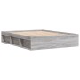 Estructura de cama gris Sonoma 140x190 cm de vidaXL, Camas y somieres - Ref: Foro24-3203906, Precio: 143,81 €, Descuento: %