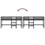 Cama alta de niños escalera madera maciza pino negra 80x200 cm de vidaXL, Camas y somieres - Ref: Foro24-835888, Precio: 153,...