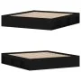 Black bed frame 180x200 cm by vidaXL, Beds and slatted bases - Ref: Foro24-3203881, Price: 194,16 €, Discount: %
