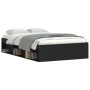 Black bed frame 120x190 cm by vidaXL, Beds and slatted bases - Ref: Foro24-3203895, Price: 141,61 €, Discount: %