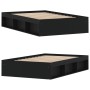 Black bed frame 120x190 cm by vidaXL, Beds and slatted bases - Ref: Foro24-3203895, Price: 141,61 €, Discount: %