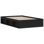 Black bed frame 120x190 cm by vidaXL, Beds and slatted bases - Ref: Foro24-3203895, Price: 141,61 €, Discount: %