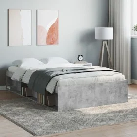 Concrete gray bed frame 120x190 cm by vidaXL, Beds and slatted bases - Ref: Foro24-3203897, Price: 180,54 €, Discount: %