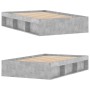 Concrete gray bed frame 120x190 cm by vidaXL, Beds and slatted bases - Ref: Foro24-3203897, Price: 183,63 €, Discount: %