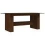 Oak brown engineered wood dining table 180x90x76 cm by vidaXL, Kitchen and dining tables - Ref: Foro24-838194, Price: 139,14 ...