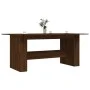 Oak brown engineered wood dining table 180x90x76 cm by vidaXL, Kitchen and dining tables - Ref: Foro24-838194, Price: 139,14 ...