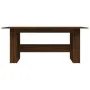 Oak brown engineered wood dining table 180x90x76 cm by vidaXL, Kitchen and dining tables - Ref: Foro24-838194, Price: 139,14 ...
