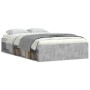 Estructura de cama gris hormigón 120x200 cm de vidaXL, Camas y somieres - Ref: Foro24-3203855, Precio: 179,06 €, Descuento: %
