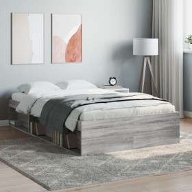 Estructura de cama Sonoma gris 120x200 cm