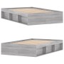 Gray Sonoma bed frame 120x200 cm by vidaXL, Beds and slatted bases - Ref: Foro24-3203857, Price: 202,80 €, Discount: %