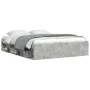 Estructura de cama gris hormigón 140x200 cm de vidaXL, Camas y somieres - Ref: Foro24-3203862, Precio: 137,11 €, Descuento: %