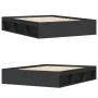 Estructura de cama negra 140x200 cm de vidaXL, Camas y somieres - Ref: Foro24-3203860, Precio: 210,76 €, Descuento: %