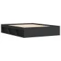 Estructura de cama negra 140x200 cm de vidaXL, Camas y somieres - Ref: Foro24-3203860, Precio: 210,76 €, Descuento: %