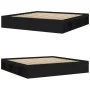 Estructura de cama negra 200x200 cm de vidaXL, Camas y somieres - Ref: Foro24-3203888, Precio: 199,52 €, Descuento: %
