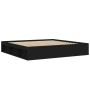 Black bed frame 200x200 cm by vidaXL, Beds and slatted bases - Ref: Foro24-3203888, Price: 202,61 €, Discount: %