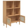 SENJA Regal Rattanoptik braunes Kiefernholz 90x35x130 cm von vidaXL, Bücherregale und Regale - Ref: Foro24-358061, Preis: 106...