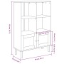 SENJA Regal Rattanoptik braunes Kiefernholz 90x35x130 cm von vidaXL, Bücherregale und Regale - Ref: Foro24-358061, Preis: 106...