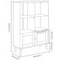 SENJA shelving unit rattan look brown pine wood 90x35x130 cm by vidaXL, Bookcases and shelves - Ref: Foro24-358061, Price: 10...