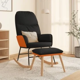 Rocking chair with black fabric footrest by vidaXL, Rocking chairs - Ref: Foro24-3097406, Price: 153,59 €, Discount: %