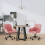 Sillas de comedor giratorias 2 unidades terciopelo rosa