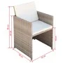 Garden dining set 9 pieces with beige synthetic rattan cushions by vidaXL, Garden sets - Ref: Foro24-42556, Price: 650,75 €, ...