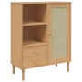 SENJA tall highboard with rattan look, brown wood, 90x40x112 cm by vidaXL, Sideboards - Ref: Foro24-358055, Price: 121,71 €, ...