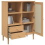 SENJA tall highboard with rattan look, brown wood, 90x40x112 cm by vidaXL, Sideboards - Ref: Foro24-358055, Price: 121,71 €, ...