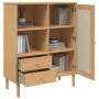 SENJA tall highboard with rattan look, brown wood, 90x40x112 cm by vidaXL, Sideboards - Ref: Foro24-358055, Price: 120,61 €, ...