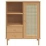 SENJA tall highboard with rattan look, brown wood, 90x40x112 cm by vidaXL, Sideboards - Ref: Foro24-358055, Price: 120,61 €, ...