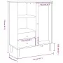 Aparador alto SENJA aspecto de ratán madera negro 90x40x112 cm de vidaXL, Aparadores - Ref: Foro24-358057, Precio: 126,00 €, ...