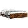Smoked oak bed frame 160x200 cm by vidaXL, Beds and slatted bases - Ref: Foro24-3203877, Price: 179,10 €, Discount: %