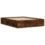 Smoked oak bed frame 160x200 cm by vidaXL, Beds and slatted bases - Ref: Foro24-3203877, Price: 179,10 €, Discount: %