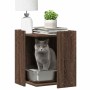 Mueble arenero para gatos madera marrón roble 42x42x51 cm en Mobiliario para gatos | Comprar online en Foro24