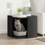 Mueble arenero para gatos madera ingeniería negro 53x53x51 cm en Mobiliario para gatos | Comprar online en Foro24