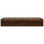 Estructura de cama roble marrón 140x190 cm de vidaXL, Camas y somieres - Ref: Foro24-3203907, Precio: 170,56 €, Descuento: %