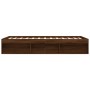 Estructura de cama roble marrón 140x190 cm de vidaXL, Camas y somieres - Ref: Foro24-3203907, Precio: 169,05 €, Descuento: %