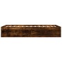 Bettrahmen aus geräucherter Eiche, 140 x 190 cm von vidaXL, Betten und Lattenroste - Ref: Foro24-3203905, Preis: 138,47 €, Ra...