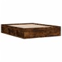 Bettrahmen aus geräucherter Eiche, 140 x 190 cm von vidaXL, Betten und Lattenroste - Ref: Foro24-3203905, Preis: 138,47 €, Ra...