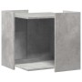 Mueble arenero de gatos madera gris hormigón 53x53x51 cm