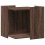 Mueble arenero para gatos madera marrón roble 53x53x51 cm