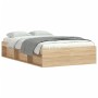 Estructura de cama roble Sonoma 120x190 cm de vidaXL, Camas y somieres - Ref: Foro24-3203896, Precio: 217,34 €, Descuento: %