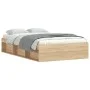 Estructura de cama roble Sonoma 120x200 cm de vidaXL, Camas y somieres - Ref: Foro24-3203854, Precio: 166,85 €, Descuento: %