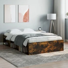 Smoked oak bed frame 120x200 cm by vidaXL, Beds and slatted bases - Ref: Foro24-3203856, Price: 134,03 €, Discount: %