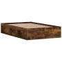 Estructura de cama roble ahumado 120x200 cm de vidaXL, Camas y somieres - Ref: Foro24-3203856, Precio: 134,02 €, Descuento: %
