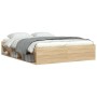 Estructura de cama roble Sonoma 140x200 cm de vidaXL, Camas y somieres - Ref: Foro24-3203861, Precio: 178,60 €, Descuento: %