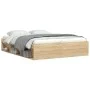 Sonoma oak bed frame 140x200 cm by vidaXL, Beds and slatted bases - Ref: Foro24-3203861, Price: 169,58 €, Discount: %